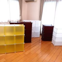 工具不要！簡単組立！扉付き収納ボックス